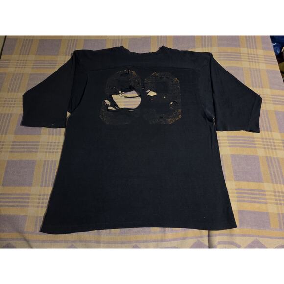 Vintage 80s Notre Dame Football T Shirt Jersey Champion USA Size XL Thrashed 90s - Picture 3 of 16